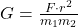  G = \frac{F \cdot r^2}{m_1 m_2} 