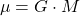 \begin{equation*} \mu = G \cdot M \end{equation} 
