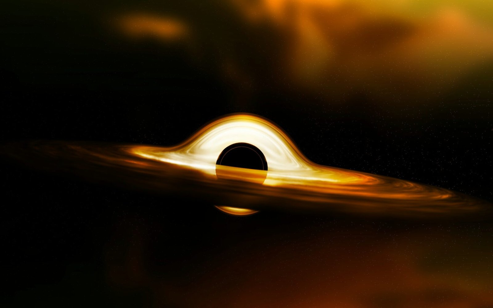 Gravitation Constant exemplification. The image demonstrates how the Gravitational Constant is applicable to every body in the universe, also black holes.